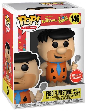 Figurine Funko Pop Hanna-Barbera #146 Fred Pierrafeu avec cuillère