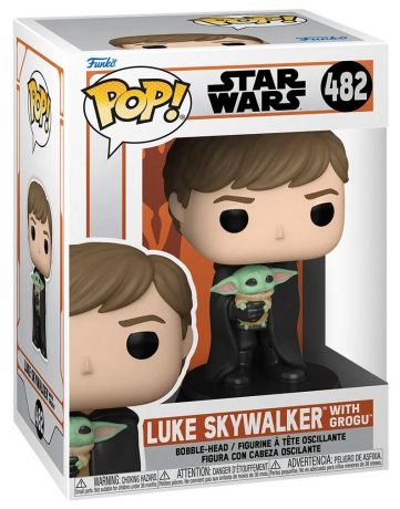 Figurine Funko Pop Star Wars : Le Mandalorien #482 Luke Skywalker avec Grogu