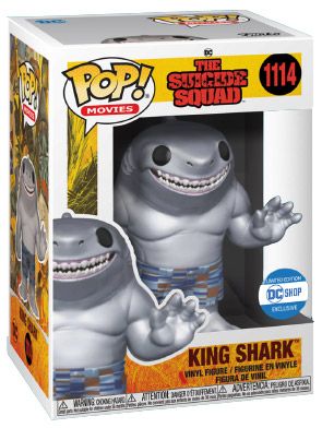 Figurine Funko Pop The Suicide Squad [DC] #1114 King Shark - Métallique