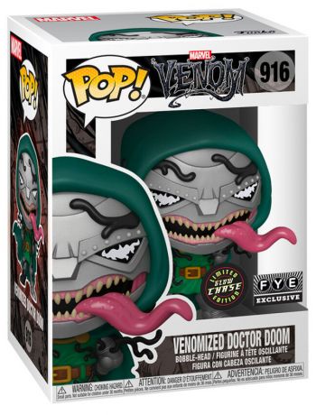 Figurine Funko Pop Venom [Marvel] #916 Dr Doom vénomisé [Chase] - Glow in the Dark