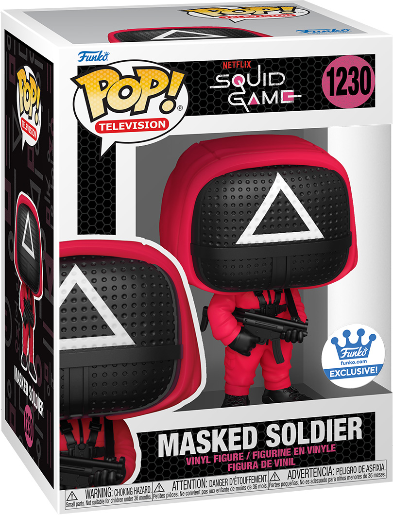Figurine Pop Squid Game 1230 Pas Cher Soldat Rouge Masque Triangle