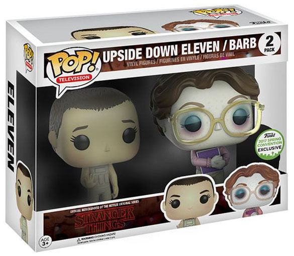 Funko Pop UPSIDE DOWN ELEVEN / BARB 2 PACK ECCC Convention Excl