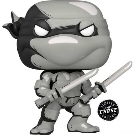 Figurine Funko Pop Tortues Ninja #32 Leonardo Noir et Blanc [Chase]