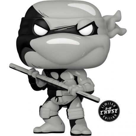 Figurine Funko Pop Tortues Ninja #33 Donatello Noir et Blanc [Chase]