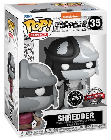 Figurine Funko Pop Tortues Ninja #35 Shredder Noir et Blanc [Chase]