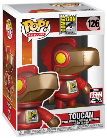 Figurine Funko Pop Comic Con San Diego #126 Toucan - Rouge métallique