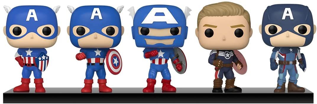 Figurine Funko Pop Marvel Comics Captain America : Through the Ages Pack