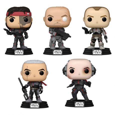 Figurine Funko Pop Star Wars: The Bad Batch Hunter / Wrecker / Tech / Crosshair / Echo - Pack