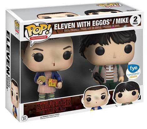 Figurine Funko Pop Stranger Things Onze avec Eggos et Mike - 2 Pack