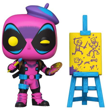 Figurine Funko Pop Deadpool [Marvel] #887 Deadpool Artiste - Black Light