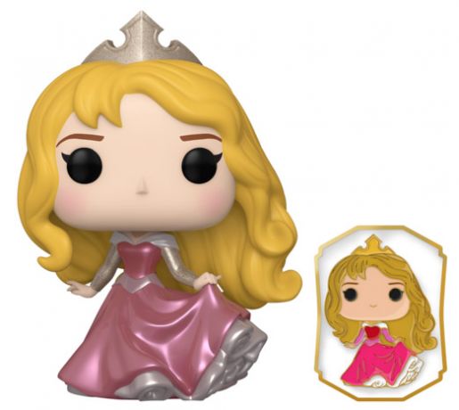 Figurine Funko Pop Disney Ultimate Princess #325 Aurore Métallique sticker doré