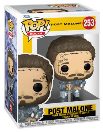 Figurine Funko Pop Post Malone #253 Post Malone armure de chevalier
