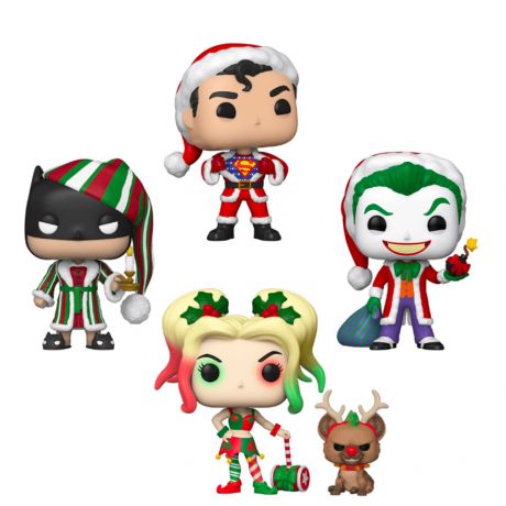 Figurine Funko Pop DC Super-Héros Pack DC Super-Héros Noël