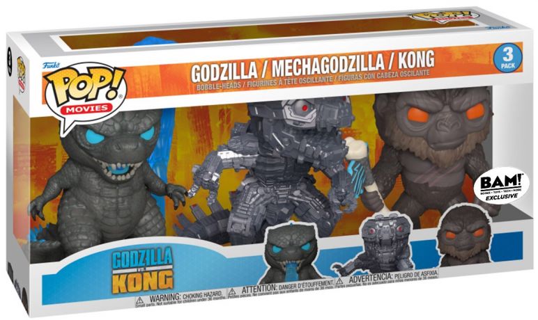 Figurine Funko Pop Godzilla vs Kong Godzilla / Mechagodzilla / Kong - Pack