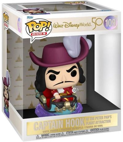 Figurine Funko Pop Walt Disney World 50ème Anniversaire  #109 Capitaine Crochet à l'attraction Peter Pan's Flight