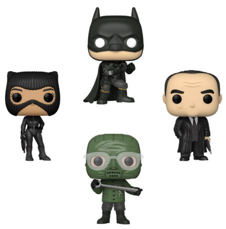 Figurine Funko Pop The Batman (2022) Batman / Selina Kyle / Oswald Cobblepot / Sphinx - Pack