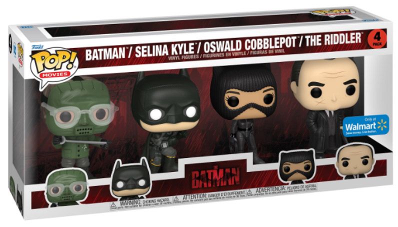 Figurine Funko Pop The Batman (2022) Batman / Selina Kyle / Oswald Cobblepot / Sphinx - Pack