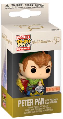 Figurine Funko Pop Walt Disney World 50ème Anniversaire  Peter Pan à l'attraction Peter Pan's Flight (Diamant) - Porte clés