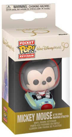 Figurine Funko Pop Walt Disney World 50ème Anniversaire  Mickey Mouse sur l'attraction Space Mountain - Porte clés