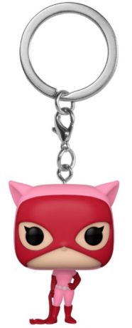 Figurine Funko Pop Batman : Série d'animation [DC] Catwoman (rose) - Porte-clés