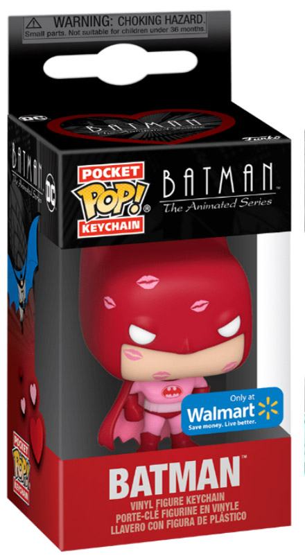Figurine Pop Batman : Série d'animation [DC] pas cher : Batman (rose) -  Porte-clés