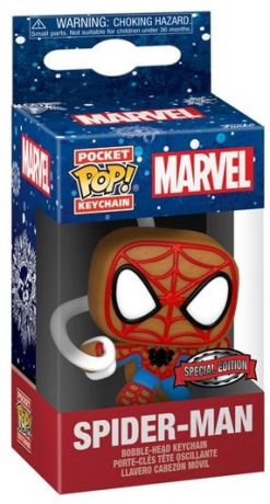 Figurine Funko Pop Marvel Comics Spider-Man en pain d'épices - Porte-clés 