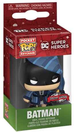 Figurine Funko Pop DC Super-Héros Batman en Scrooge (Noël) - Porte-clés