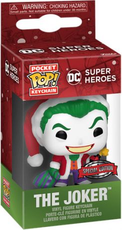 Figurine Funko Pop DC Super-Héros Joker le Père Noël (Noël) - Porte-clés