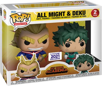 Figurine Funko Pop My Hero Academia All Might et Deku - Pack