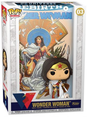 Figurine Funko Pop Wonder Woman 80 ans #03 Wonder Woman 80th Rebirth on Throne - Comic Cover