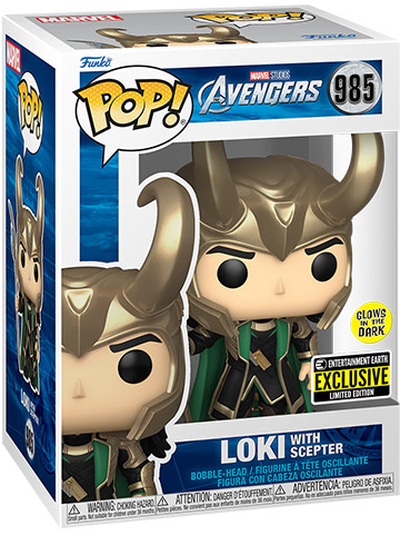Figurine Pop Avengers [Marvel] #985 pas cher : Loki avec sceptre
