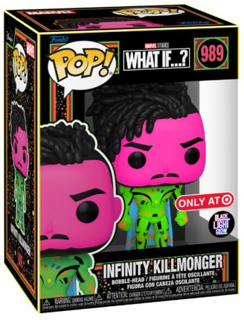 Figurine Funko Pop Marvel What If...? #989 Infinity Killmonger - Black Light