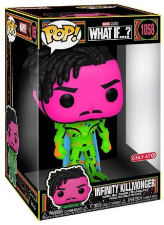 Figurine Funko Pop Marvel What If...? #1058 Infinity Killmonger - Black Light 25 cm