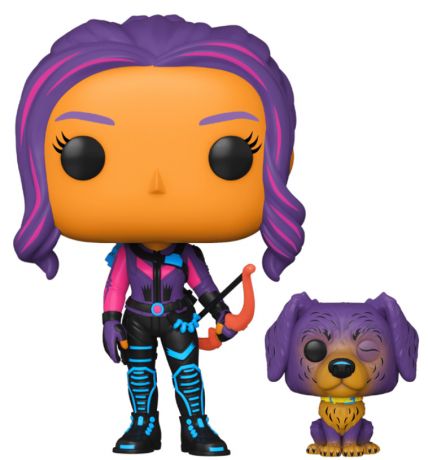 Figurine Funko Pop Hawkeye #1212 Kate Bishop with Lucky - Black Light