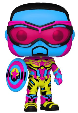 Figurine Funko Pop Falcon et le Soldat de l'Hiver #987 Captain America - Black Light