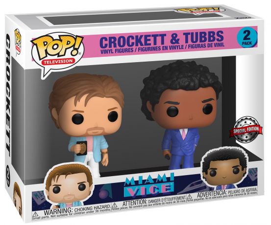 Figurine Funko Pop Deux Flics à Miami Crockett et Tubbs - Pack