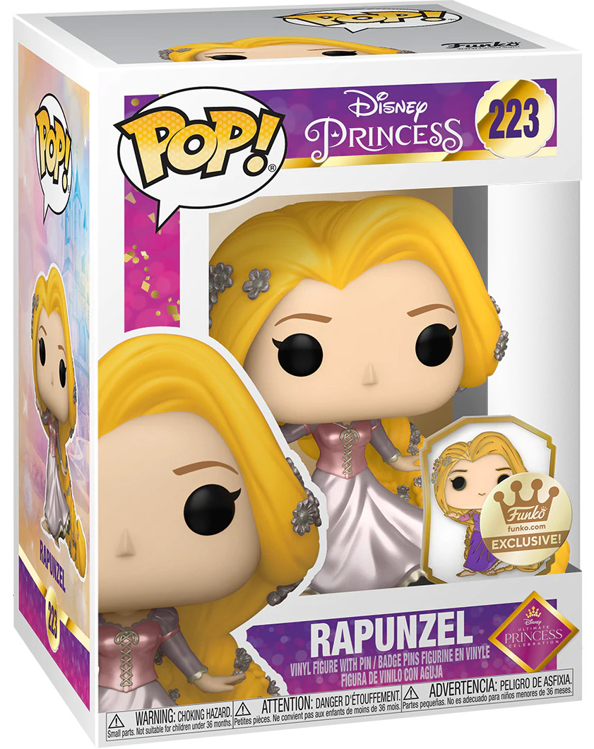 Figurine Pop Disney Ultimate Princess #223 pas cher : Raiponce - Métallique  sticker doré