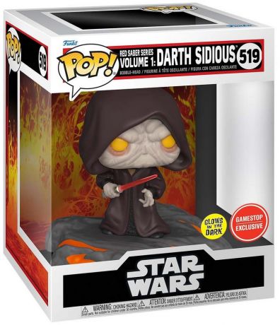 Figurine Funko Pop Star Wars 3 : La Revanche des Sith #519 Série Sabre Rouge Volume 1: Palpatine