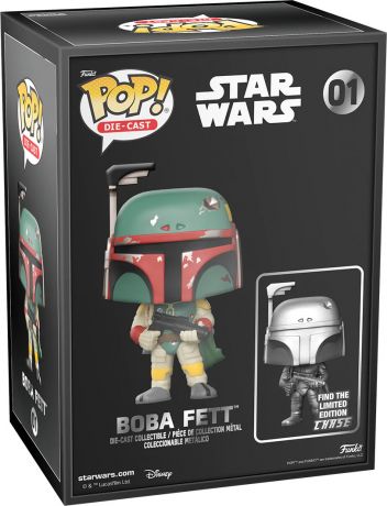 Figurine Funko Pop Star Wars 5 : L'Empire Contre-Attaque #01 Boba Fett - Die-Cast [Chase]