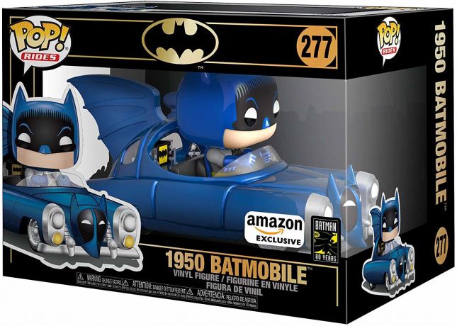 Figurine Funko Pop Batman [DC] #277 1950 Batmobile Bleue Métallique