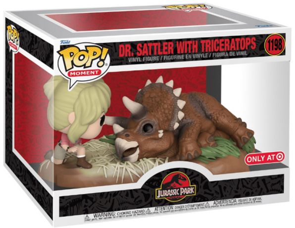 Figurine Pop Jurassic Park #1198 pas cher : Dr. Sattler avec Triceratops