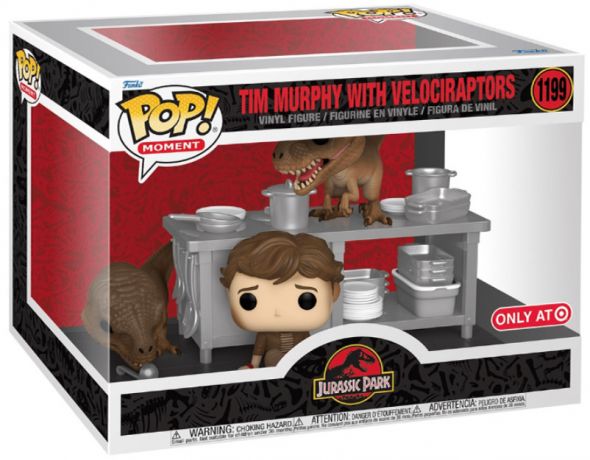 Figurine Funko Pop Jurassic Park #1199 Tim Murphy avec Velociraptors