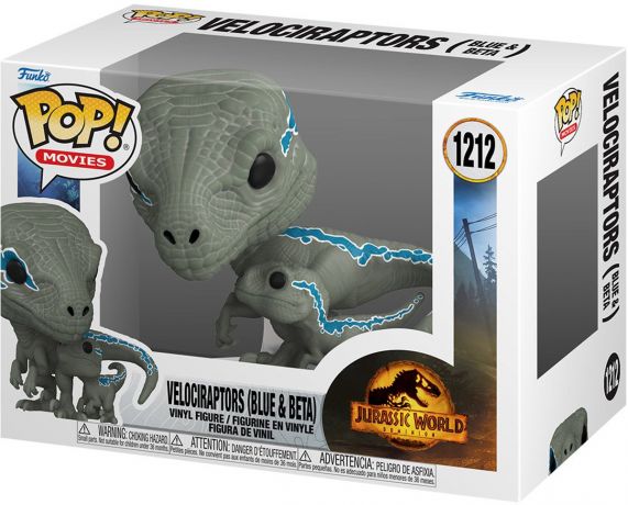 Figurine Funko Pop Jurassic World : Le Monde d'après #1212 Velociraptors Blue & Beta