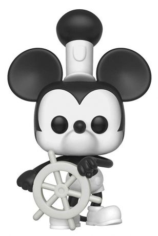 Figurine Funko Pop Mickey Mouse - 90 Ans [Disney] #425 Steamboat Willie - Avec Roue du Bateau