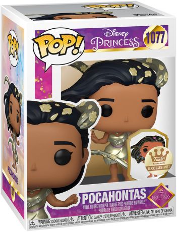 Figurine Funko Pop Disney Ultimate Princess #1077 Pocahontas - Métallique Pin doré