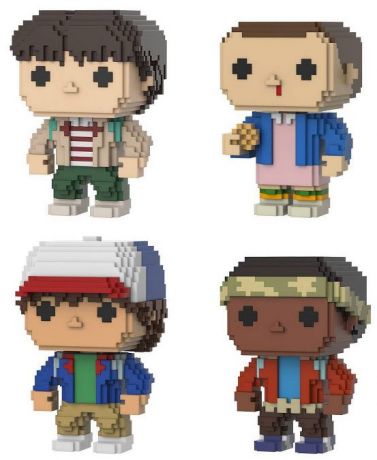 Figurine Funko Pop Stranger Things Onze / Mike / Dustin / Lucas - Pack 8-bit