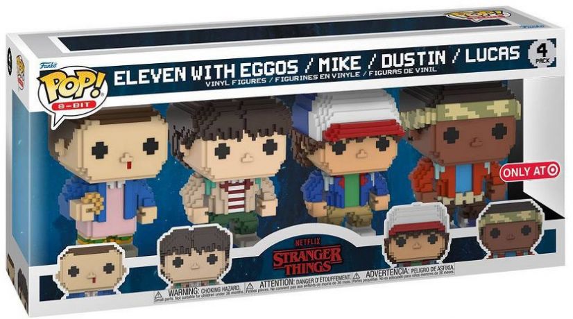 Figurine Funko Pop Stranger Things Onze / Mike / Dustin / Lucas - Pack 8-bit