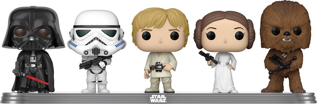 Figurine Funko Pop Star Wars 4 : Un nouvel espoir Darth Vader / StormTrooper / Luke Skywalker / Princess Leia / Chewbacca - 5 Pack