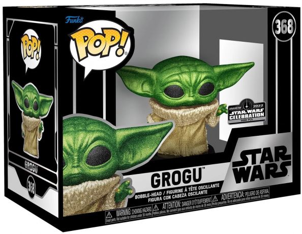 Figurine Funko Pop Star Wars : Le Mandalorien #368 Grogu - Diamant