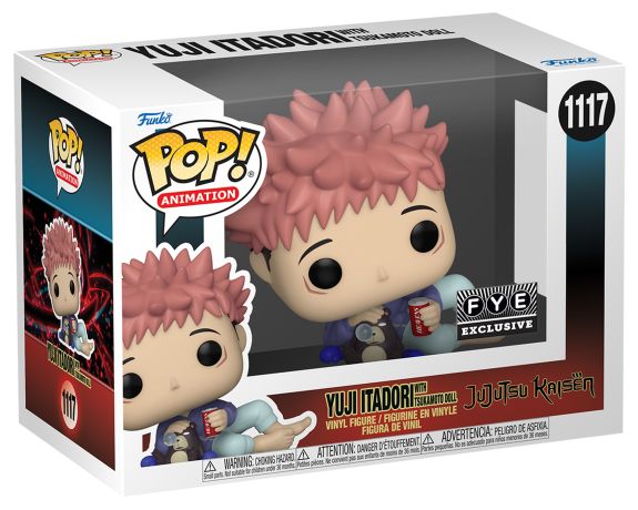 Figurine Funko Pop Jujutsu Kaisen #1117 Itadori avec Tsukamoto peluche